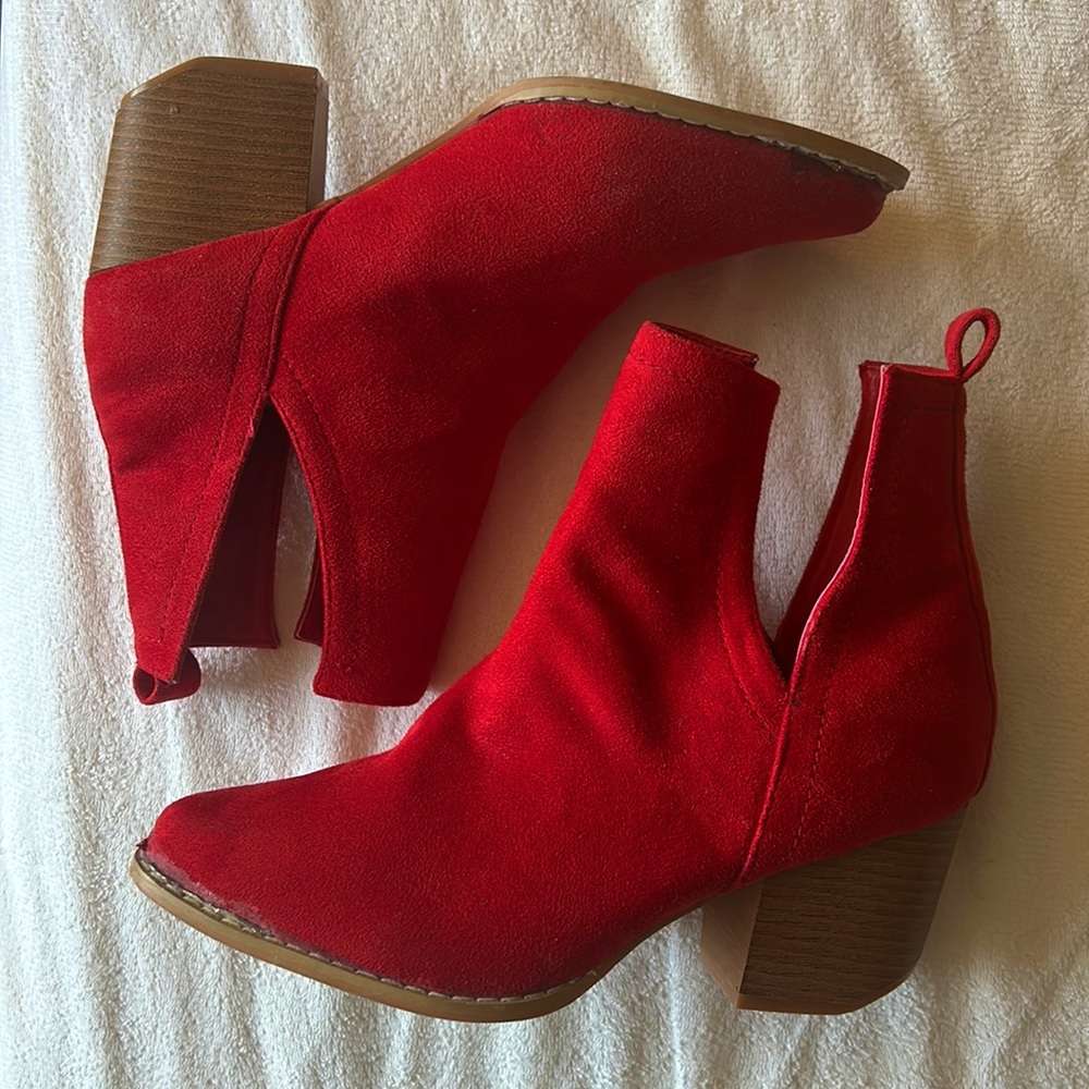 J Adams Red Suede shoes